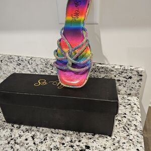 So Me Rainbow Strappy Sandals
